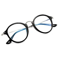 Stylish Plastic Black Oval Sunglasses For Unisex-thumb1