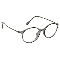 Arzonai Watts Oval Gray-Transparent UV Protection Sunglasses For Men  Women |MA-3103-S6|-thumb1