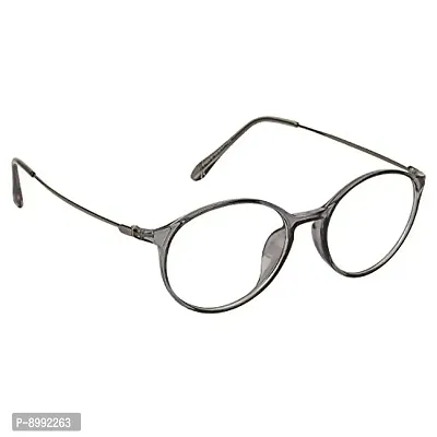 Arzonai Watts Oval Gray-Transparent UV Protection Sunglasses For Men  Women |MA-3103-S6|-thumb2