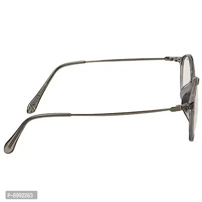 Arzonai Watts Oval Gray-Transparent UV Protection Sunglasses For Men  Women |MA-3103-S6|-thumb4