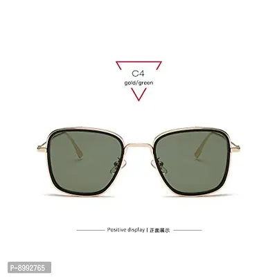 ARZONAI Men Square Sunglasses Green Frame, Green Lens (Medium) - Pack of 1-thumb4