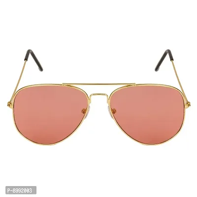 Arzonai Classics Aviator Golden-pink UV Protection Sunglasses For Men  Women |MA-095-S19|-thumb3