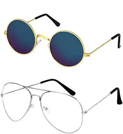 Modern Plastic Sunglasses Pack Of 2