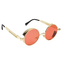 Modern Red Metal Sunglasses-thumb2