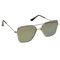 Arzonai Bennett Retro Square Shape Silver-Black UV Protection Sunglasses For Men  Women [MA-036-S2 ]-thumb1