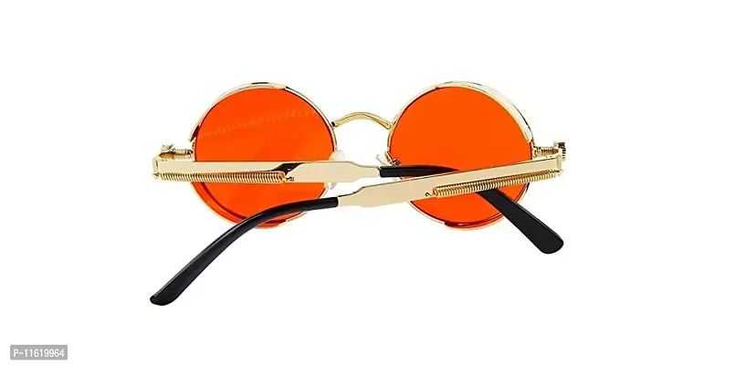 Fabulous Orange Metal UV Protected Sunglasses For Men-thumb3