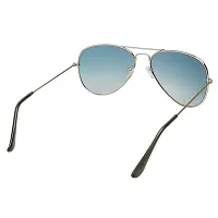 Stylish Classic Aviator Shape Silver-Green Uv Protection Sunglasses For Women-thumb4