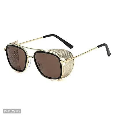 Fabulous Brown Metal UV Protected Sunglasses For Men-thumb0