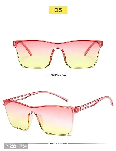 Retro Latest Square Shape Plastic Stylish Trendy Sunglasses For Women-thumb2