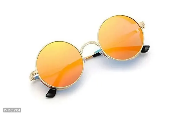 Fabulous Orange Metal UV Protected Sunglasses For Men-thumb0