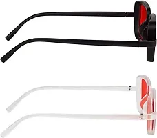 Modern Red Plastic Sunglasses Pack Of 2-thumb2