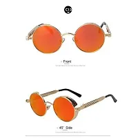 Fabulous Orange Metal UV Protected Sunglasses For Men-thumb2