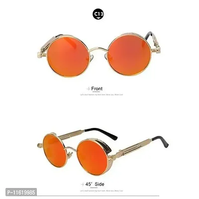 Fabulous Orange Metal UV Protected Sunglasses For Men-thumb3