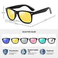 Stylish Plastic Red Wayfarer Sunglasses For Women-thumb1