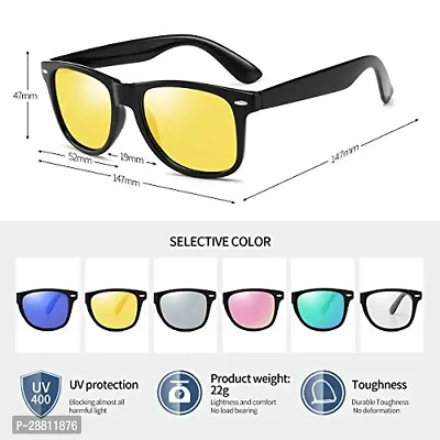 Stylish Plastic Red Wayfarer Sunglasses For Women-thumb2