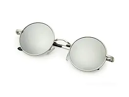 Modern Silver Metal Sunglasses-thumb1