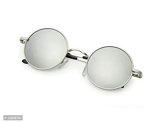 Modern Silver Metal Sunglasses-thumb2