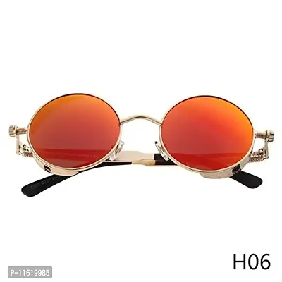 Fabulous Orange Metal UV Protected Sunglasses For Men-thumb2