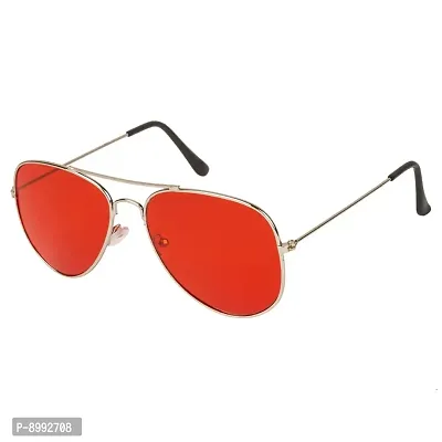 Arzonai Classics Aviator Silver-Red UV Protection Sunglasses For Men  Women |MA-095-S9|-thumb0