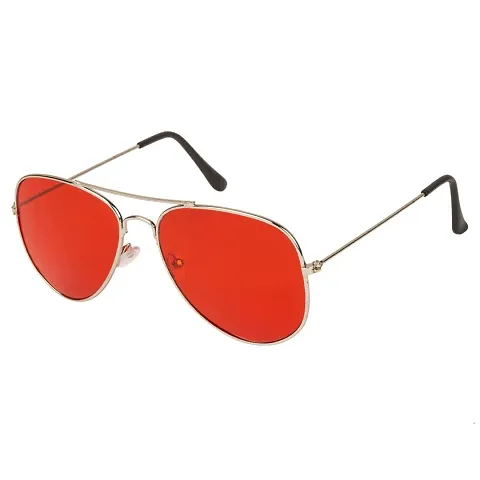 Arzonai Classics Aviator Silver-Red UV Protection Sunglasses For Men  Women |MA-095-S9|