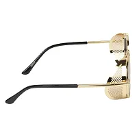 Modern Golden Metal Sunglasses-thumb3