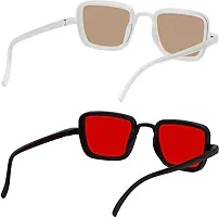 Modern Multicoloured Plastic Sunglasses Pack Of 2-thumb3