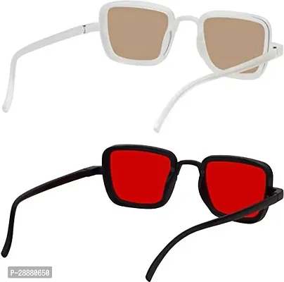 Modern Multicoloured Plastic Sunglasses Pack Of 2-thumb4