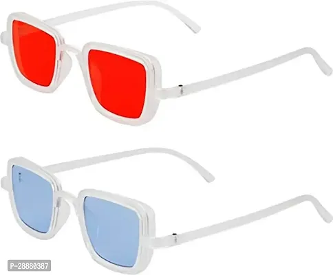 Modern Multicoloured Plastic Sunglasses Pack Of 2-thumb5