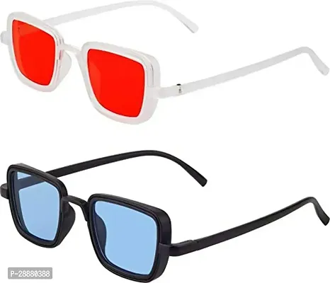 Modern Multicoloured Plastic Sunglasses Pack Of 2-thumb5