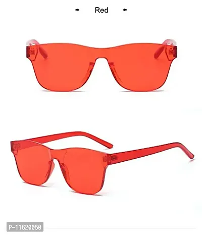 Fabulous Red Plastic UV Protected Sunglasses For Men-thumb2