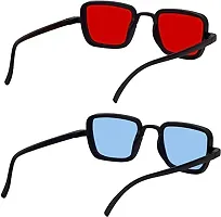 Modern Multicoloured Plastic Sunglasses Pack Of 2-thumb3