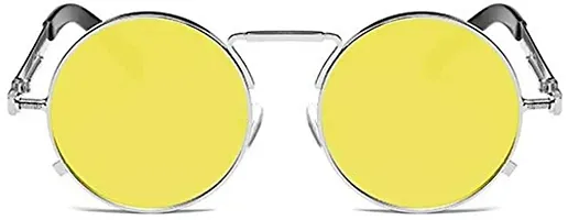 Fabulous Yellow Metal UV Protected Sunglasses For Men-thumb1