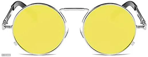 Fabulous Yellow Metal UV Protected Sunglasses For Men-thumb2