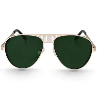 Modern Green Metal Sunglasses-thumb1