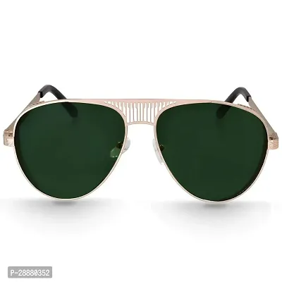 Modern Green Metal Sunglasses-thumb2