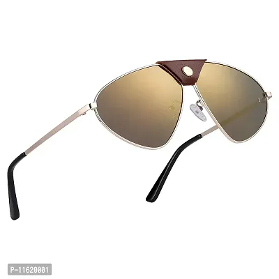 Fabulous Yellow Metal UV Protected Sunglasses For Men