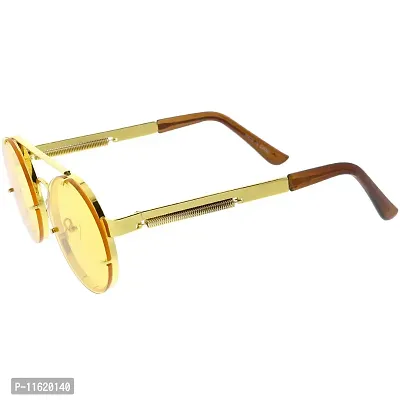 Fabulous Golden Metal UV Protected Sunglasses For Men-thumb3