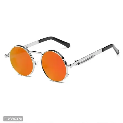 Modern Orange Metal Sunglasses-thumb0