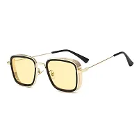 Modern Yellow Metal Sunglasses-thumb4