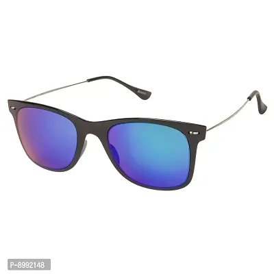 Arzonai Swaggy Wayfarer Shape Black-Green Mirrored UV Protection Sunglasses For Men  Women [MA-002-S3 ]