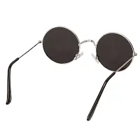 Arzonai Hammond Round Shape Silver-Silver Mirrored UV Protection Sunglasses For Men  Women [MA-040-S16 ]-thumb4