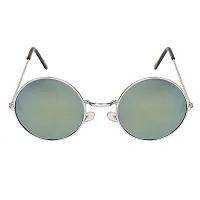 Arzonai Hammond Round Shape Silver-Multicolor Mirrored UV Protection Sunglasses For Men  Women [MA-040-S8 ]-thumb2