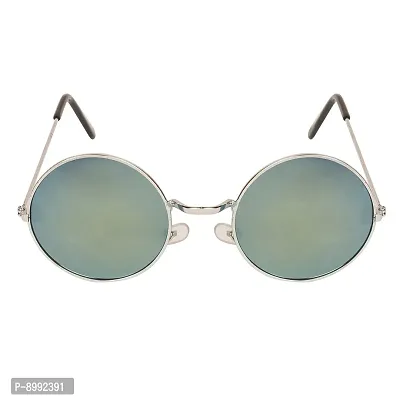 Arzonai Hammond Round Shape Silver-Multicolor Mirrored UV Protection Sunglasses For Men  Women [MA-040-S8 ]-thumb3