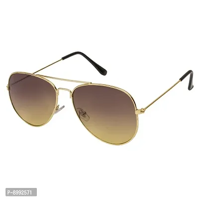 Arzonai Classics Aviator Shape Golden-Brown UV Protection Sunglasses For Men  Women [MA-007-S21 ]-thumb2