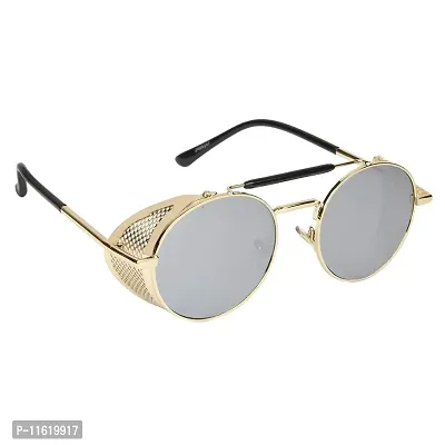 Fabulous Silver Metal UV Protected Sunglasses For Men-thumb3