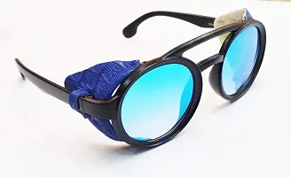 ARZONAI Unisex Ranbir Singh Advance 2020 Gradient Round Sunglasses (Green Mirror), Medium-thumb1