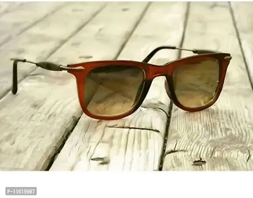 Fabulous Brown Metal UV Protected Sunglasses For Men