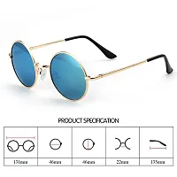 Fabulous Blue Metal UV Protected Sunglasses For Men-thumb2