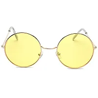 Modern Yellow Metal Sunglasses-thumb2