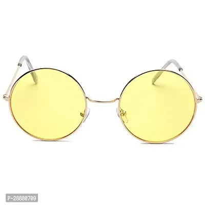 Modern Yellow Metal Sunglasses-thumb3